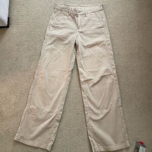 American Eagle Khaki Wide Leg trouser Pants